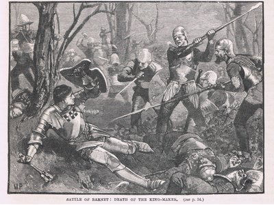 Battle of Barnet: Death of Warwick the King Maker 1471 by Henry Marriott Paget